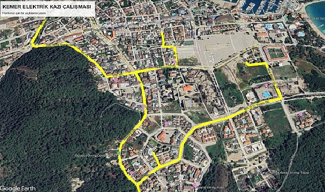Kemer’de elektrik çizgileri yenileniyor
